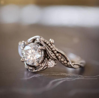 Retro Simple Silver Zircon Ring For Women