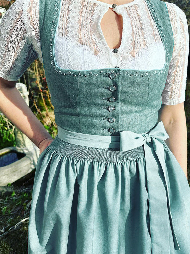 Women's Fashion Bowknot Long French Beer Dress