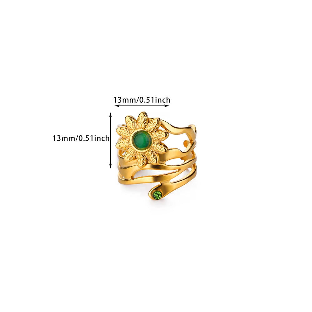 Vintage Court Style Stainless Steel Love Heart-shaped Ring