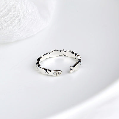 Retro And Fashionable Small Fish Ring With Simple And Creative Aging