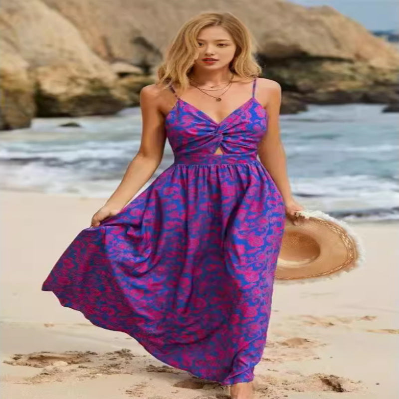 Women's Sling High Waist Casual Dress