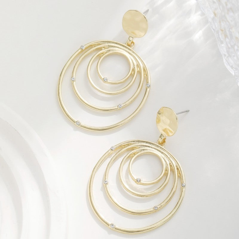 Fashion Creative Style Multi-layer Circle Exaggerated Big Ear Ring