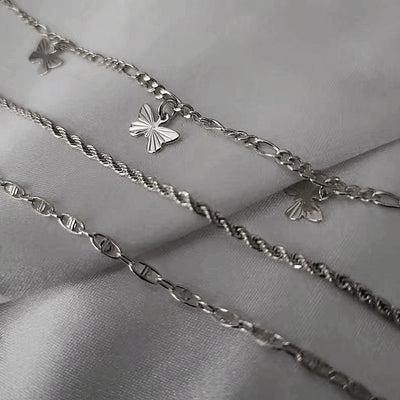 Butterfly Fried Dough Twists Chain Three Piece Toe