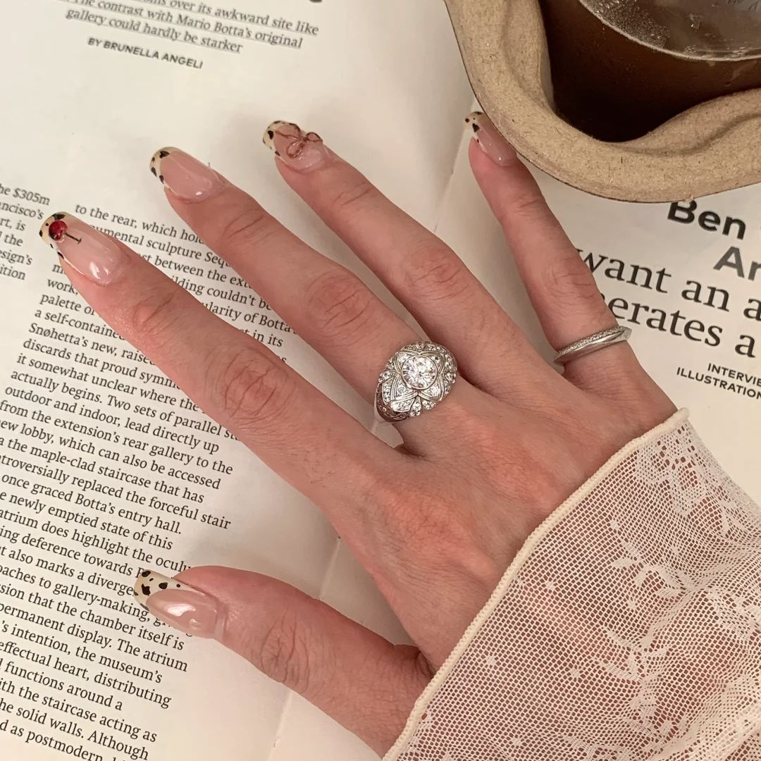 Asterism Medieval Style European Diamond Ring