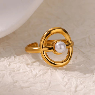 Vintage Court Style Stainless Steel Love Heart-shaped Ring