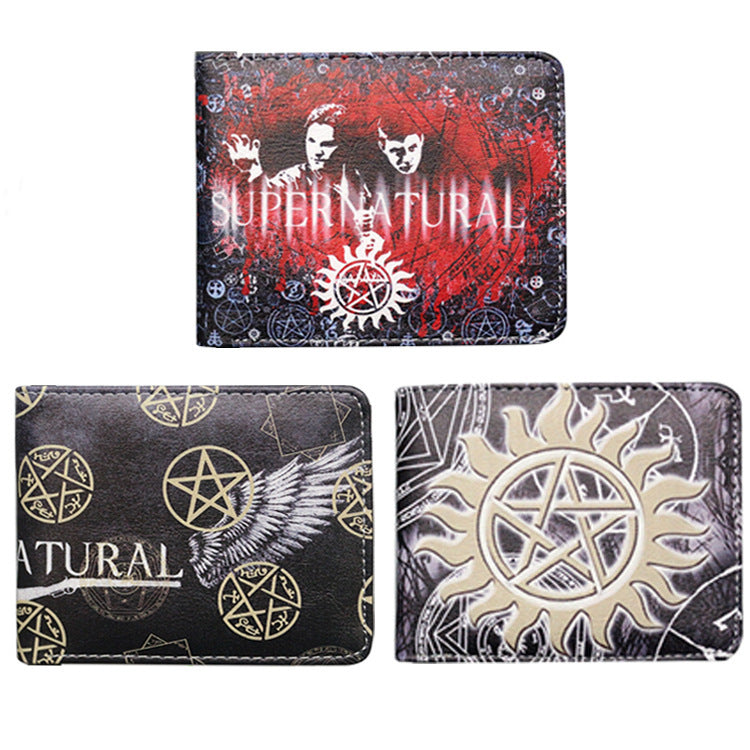 Spot Supernatural wickedness purse five star logo pattern for short money boys and girls' zero Purse