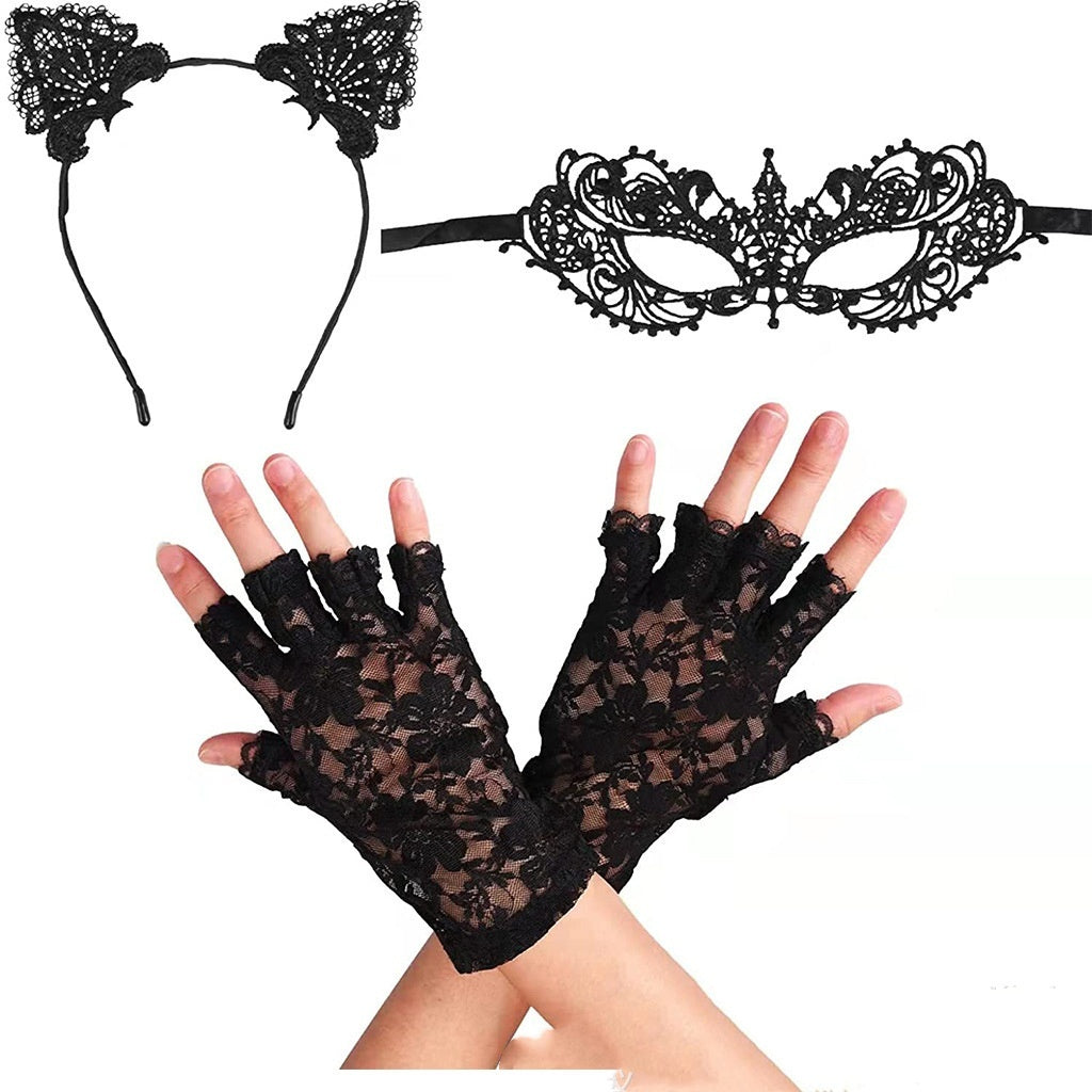 Halloween Christmas Cos Cat Girl Black