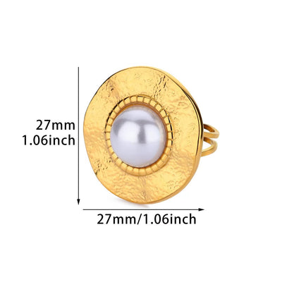 Vintage Court Style Stainless Steel Love Heart-shaped Ring