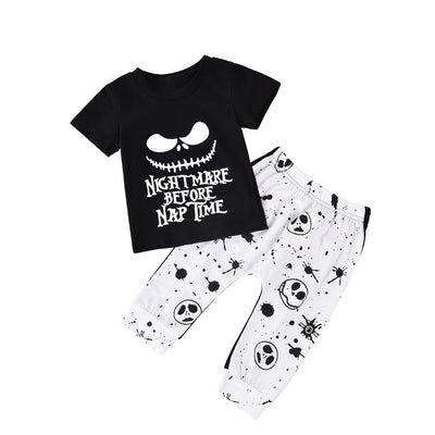 Halloween Black Short Sleeve T-Shirt Trousers