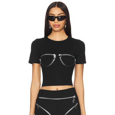 Trendy Short Slim-fitting All-matching Half Sleeve T-shirt