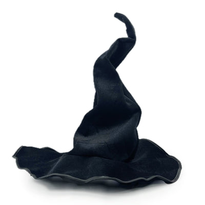 Halloween Black Flannel Witch Hat Wizard Headdress