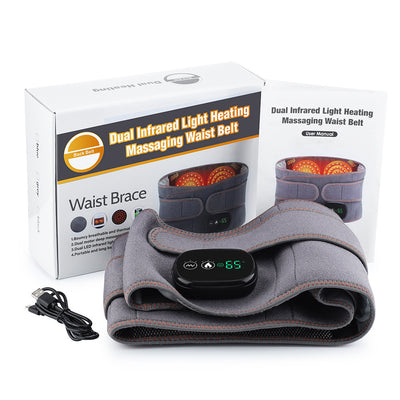 Cross-border Electric Heating Massage Waist Supporter USB Charging Red Light Heating Belly Thermal Belt Stomach Heating Belt