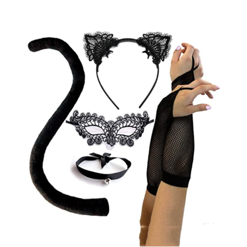 Halloween Christmas Cos Cat Girl Black