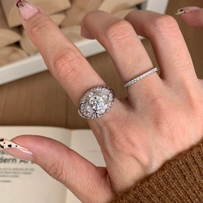 Asterism Medieval Style European Diamond Ring