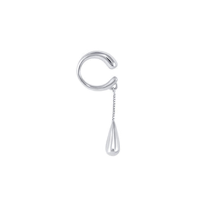 Water Drop Chain Ear Clip Female Simple Tassel