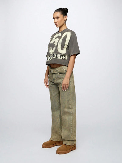 Women's Super City Street Style Pattern T-shirt