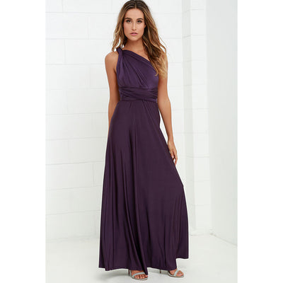 Women's Solid Color Multi-rope Cross Backless Bandage One-piece Dress