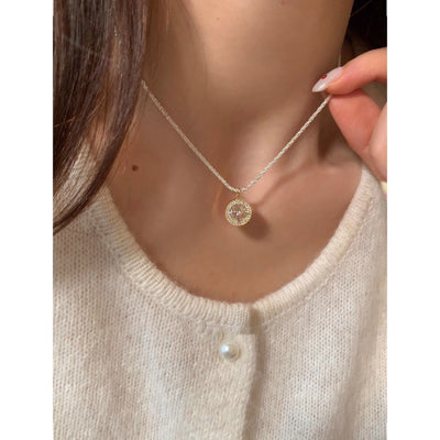 Niche High-grade Six-pointed Star Starry Sky Necklace