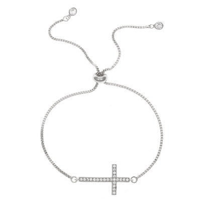 Women's Diamond Pull-out Cross Bracelet
