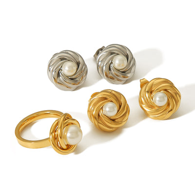 Niche High-grade Western Classy Style Pearl Ring