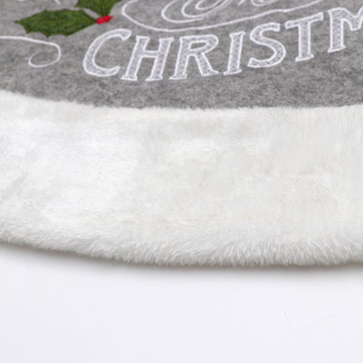 Gray Christmas-tree Skirt Decorative Supplies