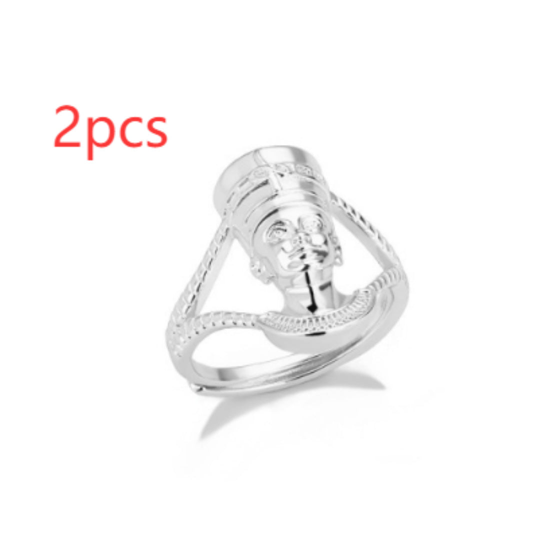 Men's And Women's Egyptian African Queen Charm Adjustable Ring