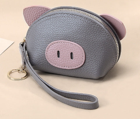 Anti-degaussing Card Holder Cartoon Organ Document Package Mini Pig Student Coin Purse