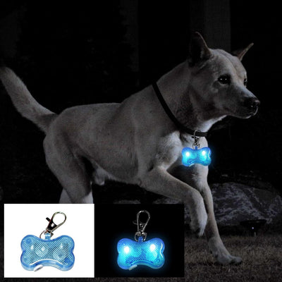Pet Supplies For Cats Food Pet Glowing Pendant Pet Cat Luminous Anti Lost Pendant Pet LED Bone Luminous Pendant Collar For Cats Dogs