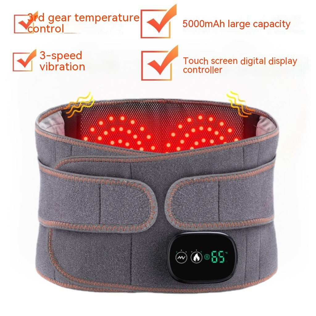Cross-border Electric Heating Massage Waist Supporter USB Charging Red Light Heating Belly Thermal Belt Stomach Heating Belt