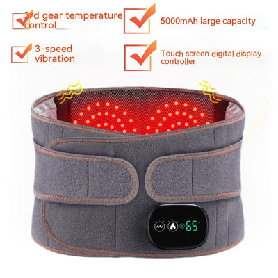Cross-border Electric Heating Massage Waist Supporter USB Charging Red Light Heating Belly Thermal Belt Stomach Heating Belt