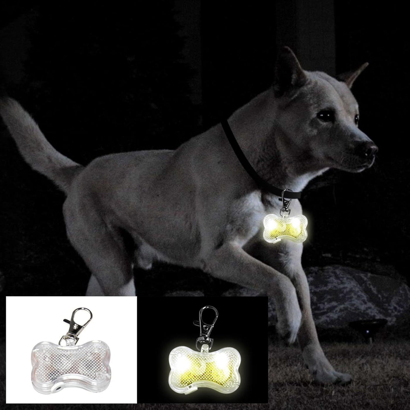 Pet Supplies For Cats Food Pet Glowing Pendant Pet Cat Luminous Anti Lost Pendant Pet LED Bone Luminous Pendant Collar For Cats Dogs