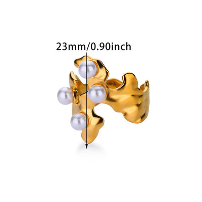 Vintage Court Style Stainless Steel Love Heart-shaped Ring