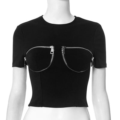 Trendy Short Slim-fitting All-matching Half Sleeve T-shirt