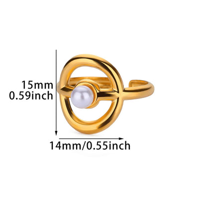 Vintage Court Style Stainless Steel Love Heart-shaped Ring